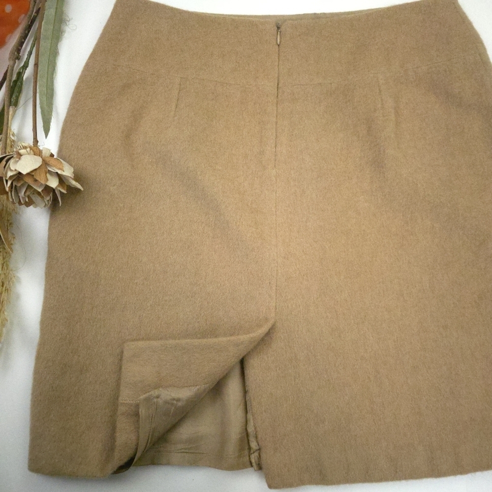 Talbots Camel Hair Elegant Tan Women's Skirt Sz 12 - Picture 10 of 11